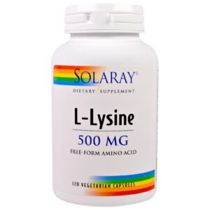 L-Lysine 500 mg · Solaray · 60 cápsulas