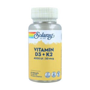 Vitamina D3 & K2 ( 4000UI) · Solaray · 60 cápsulas