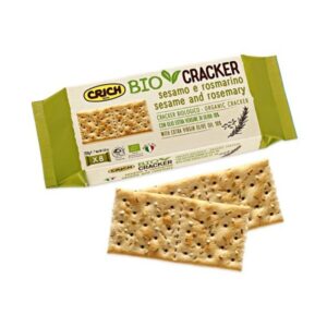 Bio crackers de sésamo y romero con aceite de oliva virgen extra CRICH  250 gramos