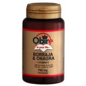 Borraja y onagra + vitamina E Obire 110 perlas 700 mg