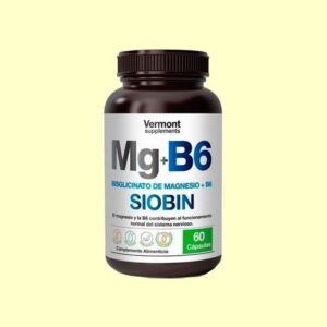 Siobin Magnesio + B6 ( bisglicinato de magnesio) - Vermont Supplements - 60 comprimidos