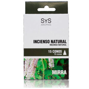 Incienso Natural Mirra 15 Conos SYS Aromas